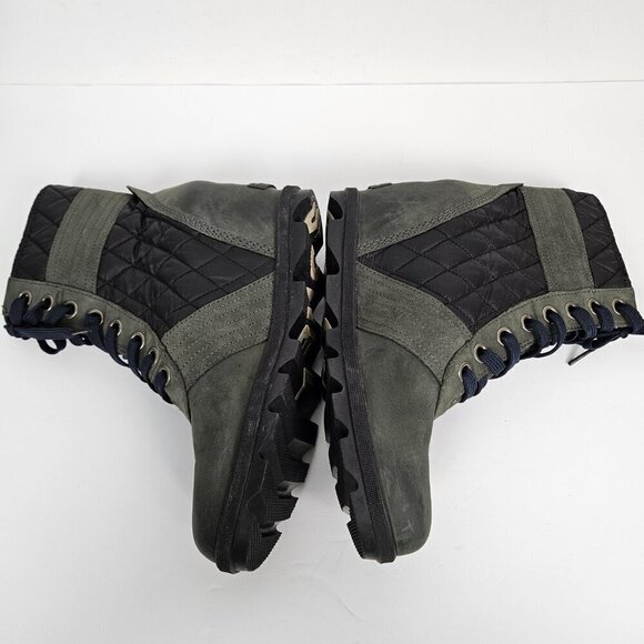 Sorel Lexie Slate Gray/Black Quilted Hidden Wedge Waterproof Boot 10 - Picture 4 of 8